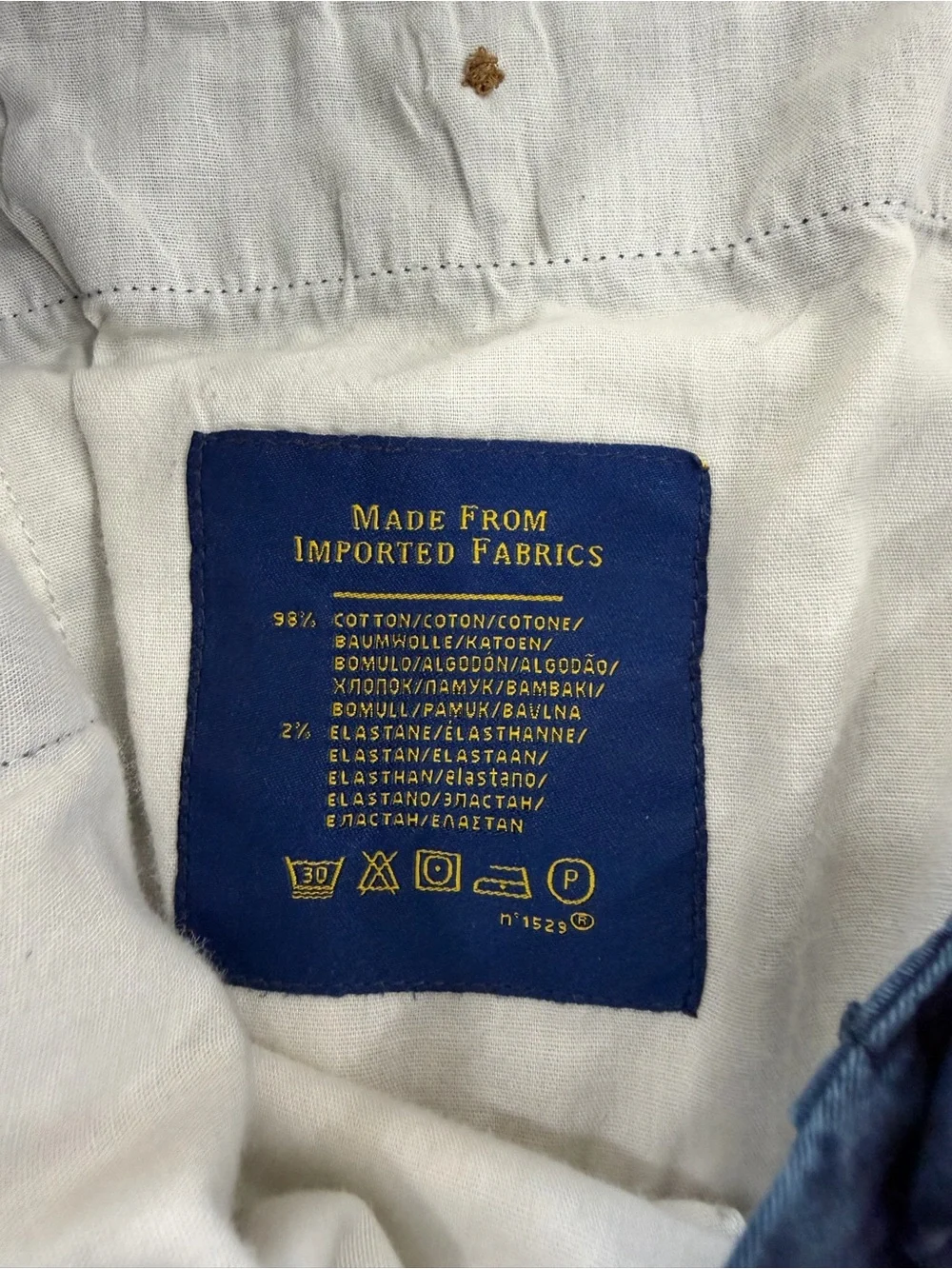Polo Ralph Lauren Mens Chino Shorts Size 36 Navy Blue Flat Front 9” Inseam
